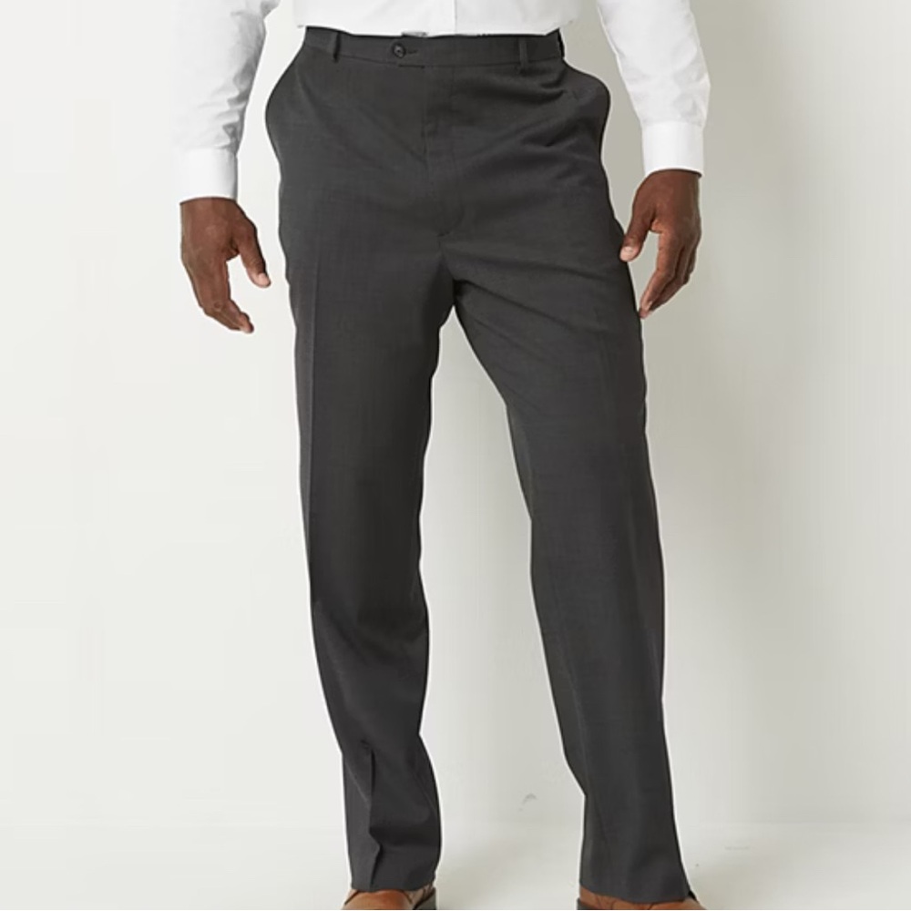 Stafford Gray Checkered gray Dress Pants